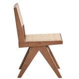 Beige and Natural Side Chair B062P209280
