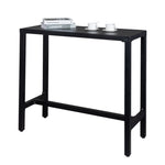 ZUN 40in Iron With Adjustment Knob Patio Bar Table Black 72049429