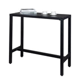 ZUN 40in Iron With Adjustment Knob Patio Bar Table Black 72049429