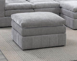 Contemporary 1pc Ottoman Modular Plush Chair Sectional Sofa Living Room Furniture Granite Morgan B011126791