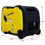 Super quiet Inverter Generator 4500w portable generator electric start, foldable handle with W46560432
