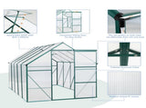No provide self pick-up 6X10FT Polycarbonate Greenhouse Raised Base and Anchor Aluminum Heavy Duty 11143357
