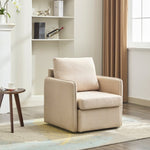 ZUN Swivel Accent Chair, Comfy single Sofa chair with storage, Modern arm chair for Living Room, Fabric W2606P187686