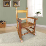 ZUN Children's rocking oak chair- Indoor or Outdoor -Suitable for kids-Durable 88851000