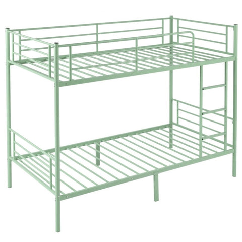 ZUN Twin Over Twin Bunk Bed for Kids Teens Adults, Heavy Duty Metal Bunk Bed with Ladder & Full-Length 14083887