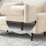 72" Velvet Round Arm Apartment Loveseat 90858385