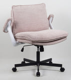 Cross-Legged Friendly Office Chair with Criss Cross Frame, Rolling Casters & Fold-Down Arms, 95051555