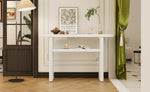 ZUN TREXM Elegant Minimalist Console Table with Rounded Edges and Sturdy Shelf Design for Entryway, N715P195554K