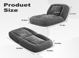 Upholstered Human Dog Bed for Adults and Pets, Foldable Lazy Sofa Bed with 5 Adjustable Position, W2699P535458