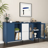 Modern Kitchen Pantry Cabinet , 55" Coffee Bar Cabinet with 2 Drawers, 2 Open W409P171575