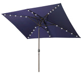 Waterproof Rectangular Patio Umbrella and Solar Lights 6.5 ft. x 10 ft. , 26 LED lights, Push Button B082121758