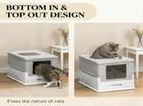 Stainless Steel Enclosed Litter Box for Cats 96736141