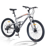 ZUN 26 inch Mountain Bike 21-Speed Dual Suspension Aluminum Alloy Frame For Men and Women's Bike W1019P179707