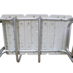 ZUN Medical Bathroom Safety Shower Tub Aluminium Alloy Bath Chair Transfer Bench with Wide Seat White 01598497