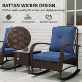 Rattan Chaise Lounge ChairWicker Patio Furniture Set 05209292
