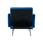 ZUN COOLMORE Velvet Accent Chair with Adjustable Armrests and Backrest, Button Tufted Lounge Chair, W153967802
