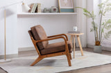 ZUN COOLMORE Wood Frame Armchair, Modern Accent Chair Lounge Chair for Living Room W39551246