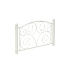 ZUN Twin Size Unique Flower Sturdy System Metal Bed Frame with Headboard and Footboard W21428124