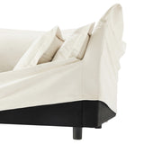 Slip-covered Armchair with 1 Big Back Cushion and 2 Big Toss Pillows, Single Deep Seat Comfy Single W3041P240107