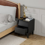 2 Set Nightstands Features Vintage-style and Bevel Design, Made of MDF, Mid Century Modern W578P192479