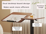(UPGRADED) Overbed Bedside Desk, Mobile Rolling Laptop Stand Tilting Overbed Table with Wheels, W2641P368242