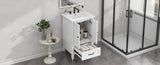 20" Bathroom Vanity with Sink, Bathroom Cabinet with Two Doors, Magnetic Door Stopper and Adiustable N725P195132K