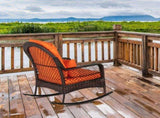 Latte Woven Single Rocking Chair Brown Gradient 09866010