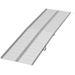 ZUN 10' wheelchair ramp Portable folding ramp silver 92415508