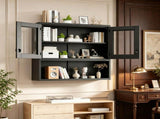 Steel Wall-Mounted Cabinet Display Cabinet 31.50 31.50 11.81 Inches Black 66164525