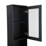 Classic Barber Station, Salon Station with Locking Drawer, Glass Door, Storage Cabinets, Dryer W2181P156759