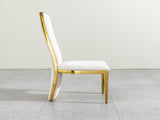 Dining Chairs Set of 2, Modern High Back velvet Chairs with Gold Stainless Steel Frame, Upholstered W2723P304377