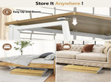 Folding Table, Portable Space-Saving Desk for Home, Apartment, Small Office, Light Oak 74329557