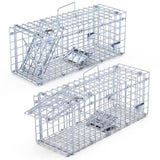 2-Pack Humane Mouse Traps Instant-Lock One-Way Door, 2 mm Galvanized Metal, Safe for Kids & Pets, 13688608