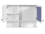 30 Inch Mirror Medicine Cabinet with Open Shelves, Wall Mounted Home Storage with Doors & Mirror, N710P322812K
