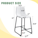 Modern Minimalist Style PU Material Bar Stool - White, Suitable for Kitchen, Bar, and Modern Home W3226P279065