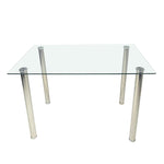 ZUN 110CM Clear Color Dining Table Set 31684439