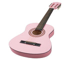 Light pink 30-inch Round Acoustic Guitar with Picks, Strings, Capo, Case, Tuner, and Strap 83838508