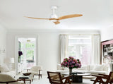 52" Ceiling Fan with Dimmable LED Light Remote Control,Quiet DC Motor 6 Speed Levels,Adjust Height W3775P359888