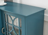 63" TV Stand, Sideboard Buffet ,Storage Cabinet, Teal Blue W96570012
