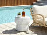 U_Style Outdoor Patio Accent Table with Crack process , Morden Concrete coffee Table with Double N711P422075K