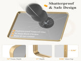 Anti-Fog Bathroom Wall Mirror 36" x 36" Shatterproof Vanity Mirror with Rectangular Metal Frame, 78262840
