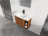 28'' Wall-Mounted Bathroom Vanity with White Ceramic Sink & Soft-Close Door, KD-Packing W999P263409