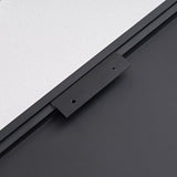 Wall Mirror 36*22 Inch Black Metal Framed Arched Mirror Metal Framed Mirror Round Vanity Mirror W2091P345022