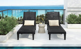 2-Piece Outdoor Chaise Lounges Resin Pool Lounge Chairs Outdoor Chaise Lounge Chair Set with N719P293384B