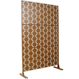 Outdoor & Indoor Privacy Metal Privacy 76" H48" W, Freestanding Decorative Privacy W465P193208