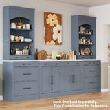 TOPMAX Modern 83.7inch High Kitchen Pantry, Freestanding Tall Kitchen N717P221575E
