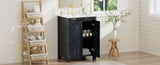 24x18x34 Inches Vintage Style Small Bathroom Vanity Combo with Ceramic Sink, 2 Soft-close Doors WF320828AAP