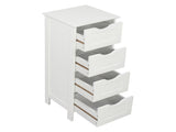 4-Drawer Painted MDF Bathroom Cabinet 11.82*11.82*32.29in White 28745738