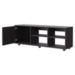 ZUN FM FURNITURE Parker TV Stand with a Door and Open Storage,Wengue B128P269886