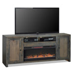 ZUN 83 inch Electric Fireplace TV Stand for TVs up to 95 inches, Minimal Assembly, Barnwood Finish B108P160233